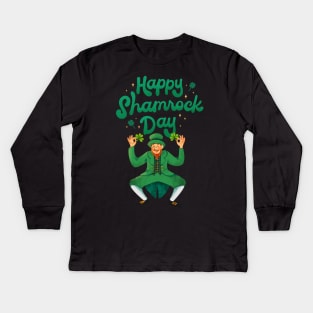 Happy St. Patrick Day - Shamrock Day Kids Long Sleeve T-Shirt